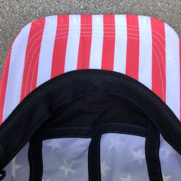 WELLEN USA 5 Panel USA America Hat Men's One Size Strapback Red White Blue Cap‌ - Picture 6 of 6